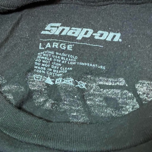 SNAP ON Tools Mens Black graphic T-Shirt Short Sleeve Performance Motor Hooligan - Picture 3 of 6